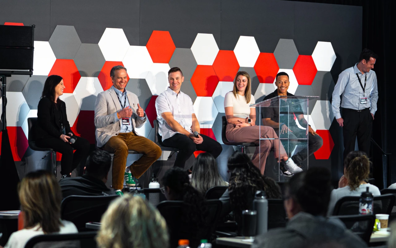 A Q&A panel at the Huddle.