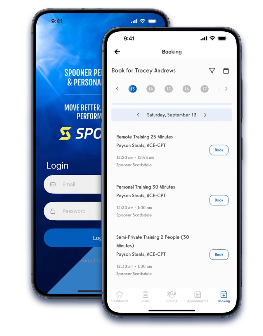 Spooner Personal Training app
