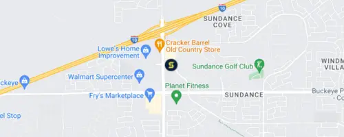 Image of buckeye on map.