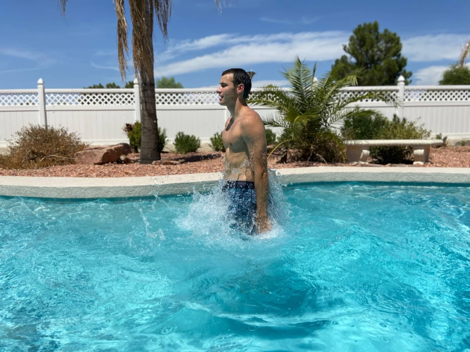 Jump Squat in the pool.