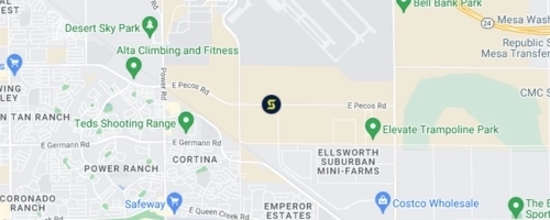 Image of mesa gateway on map.