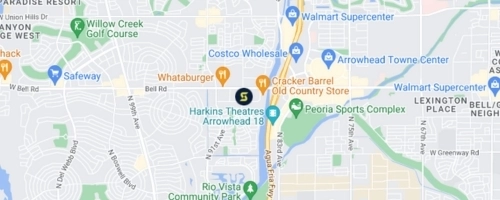 Image of peoria on map.