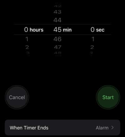 45 minute timer