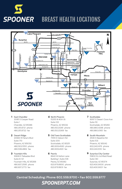 Spooner Breast Health Locations Map