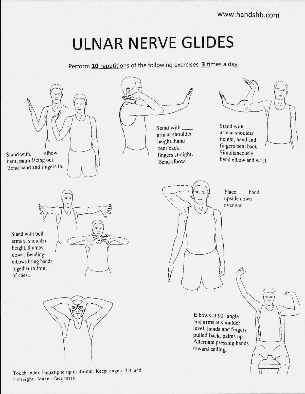 Ulnar Nerve Glides Ulnar Nerve Glides exercises