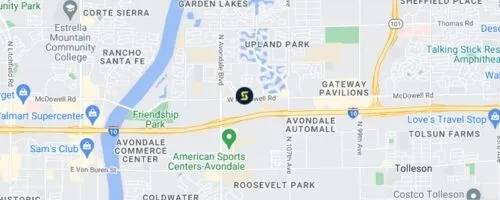 out-Avondale Image of avondale on map.