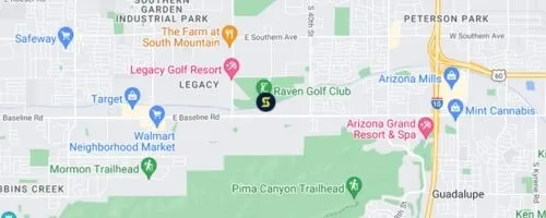 out-South Mountain Image of south mountain on map.