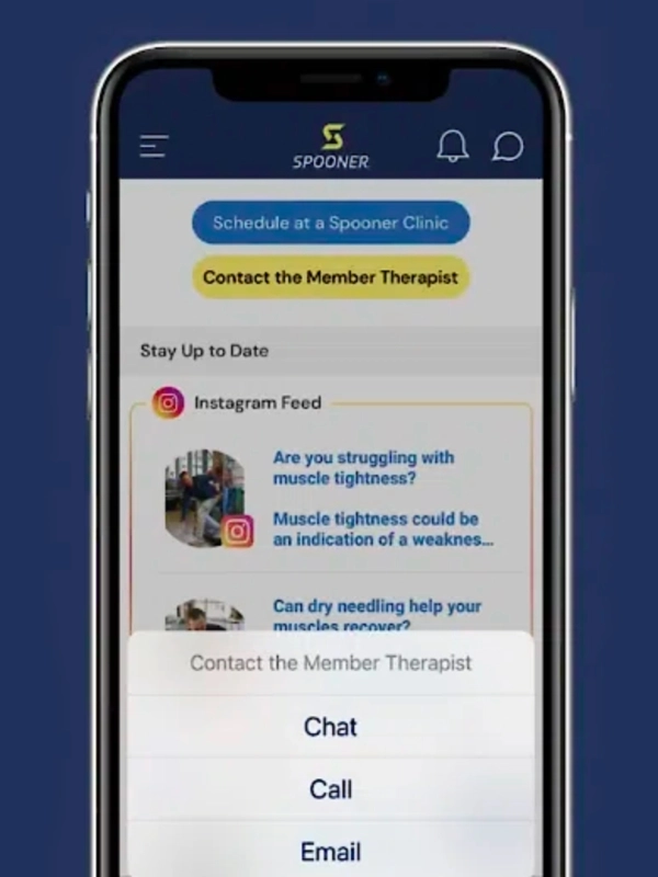 Image of phone running movement plus app.