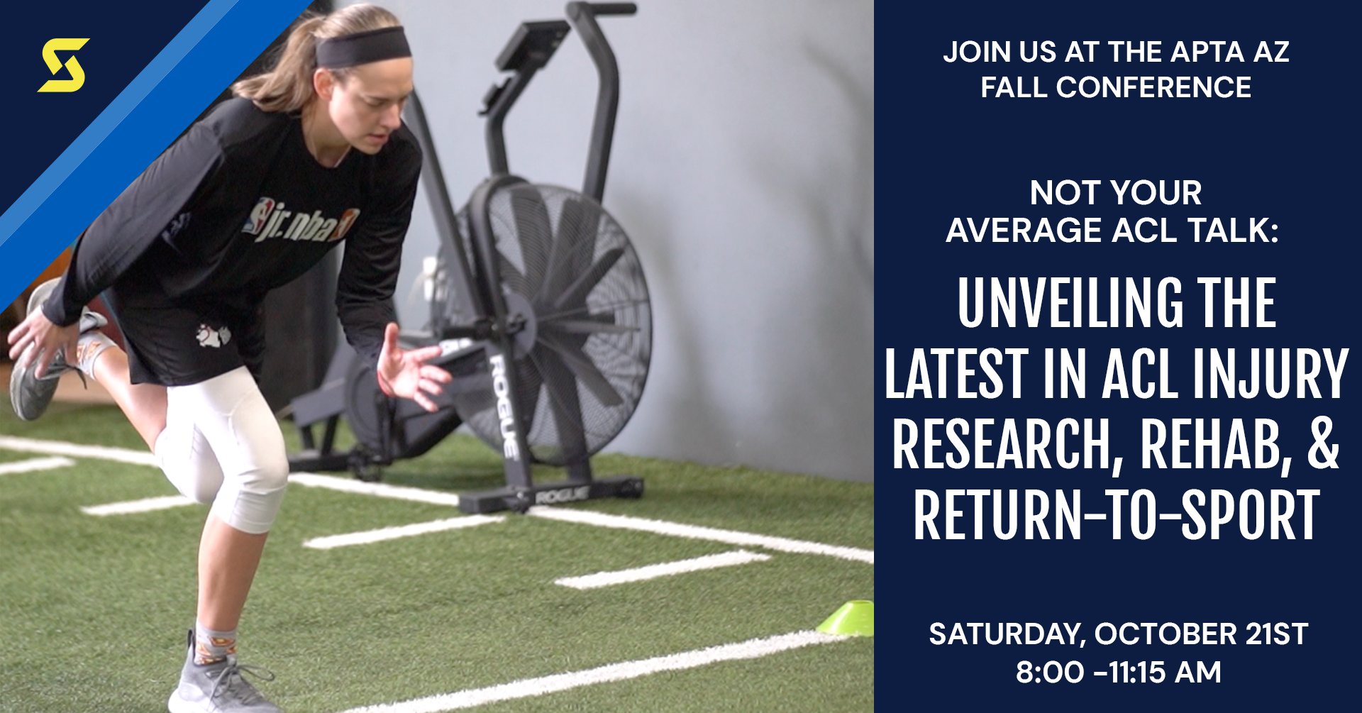 Join us for the APTA AZ fall conference. Saturday October 21st at 8am. Not your average ACL talk: Unveiling the Latest in ACL Injury, Research, Rehab, and Return to sport.