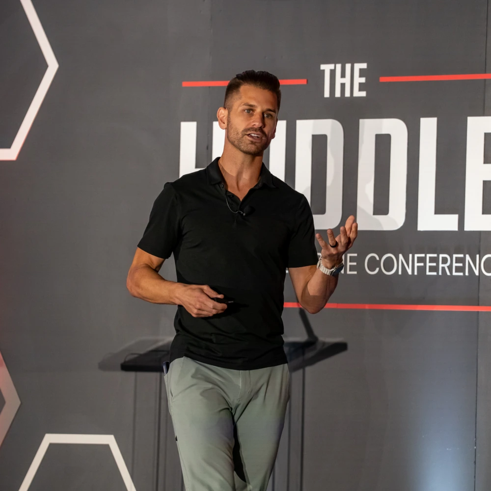 Adam Loiacono speaking at The Huddle in Phoenix, AZ.