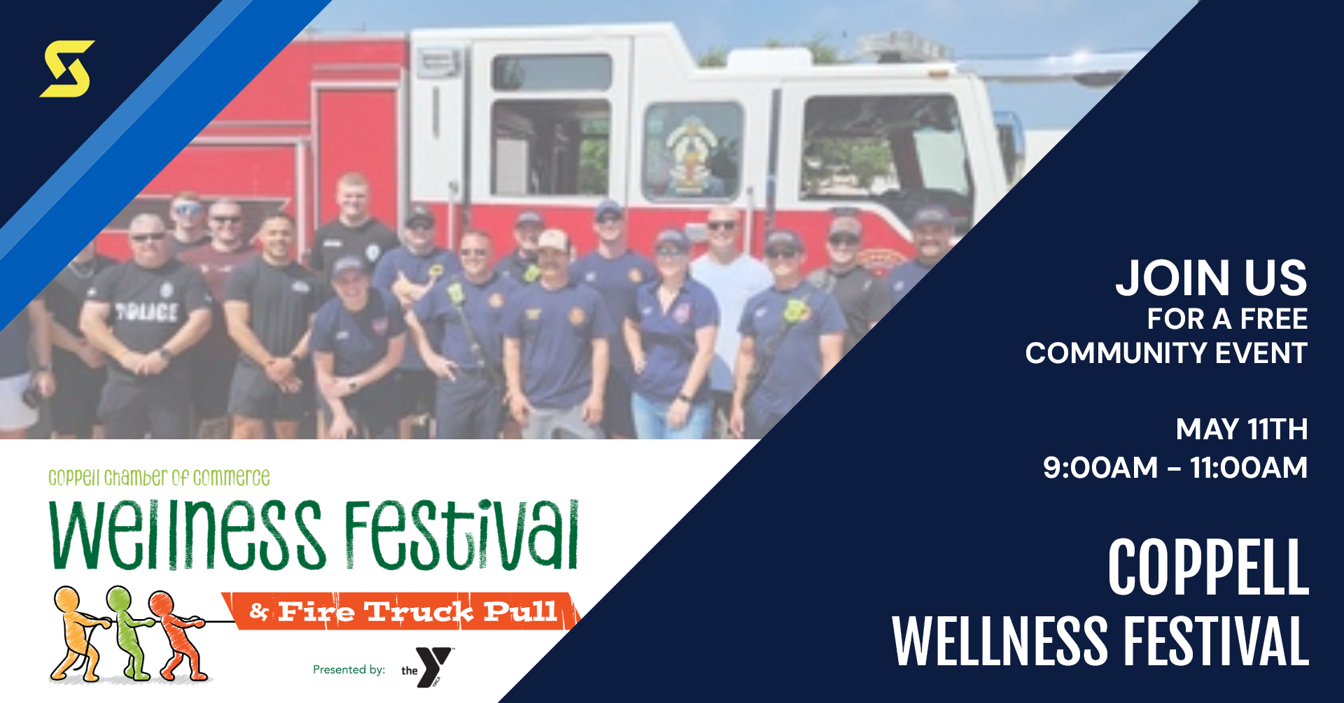 Join us for a free community event. Coppell Wellness Festival May 11th, 2024 at 9am to11am.