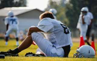 Athlete on the sidelines