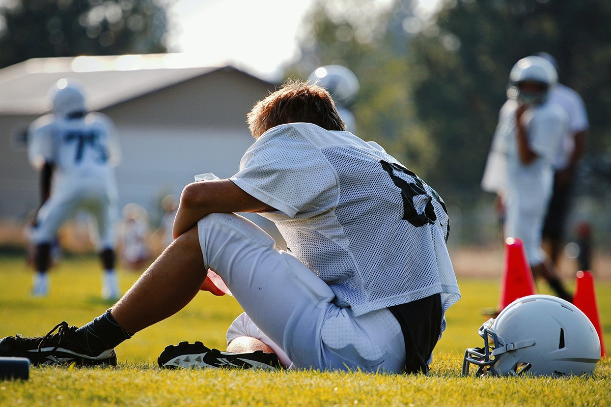 Athlete on the sidelines