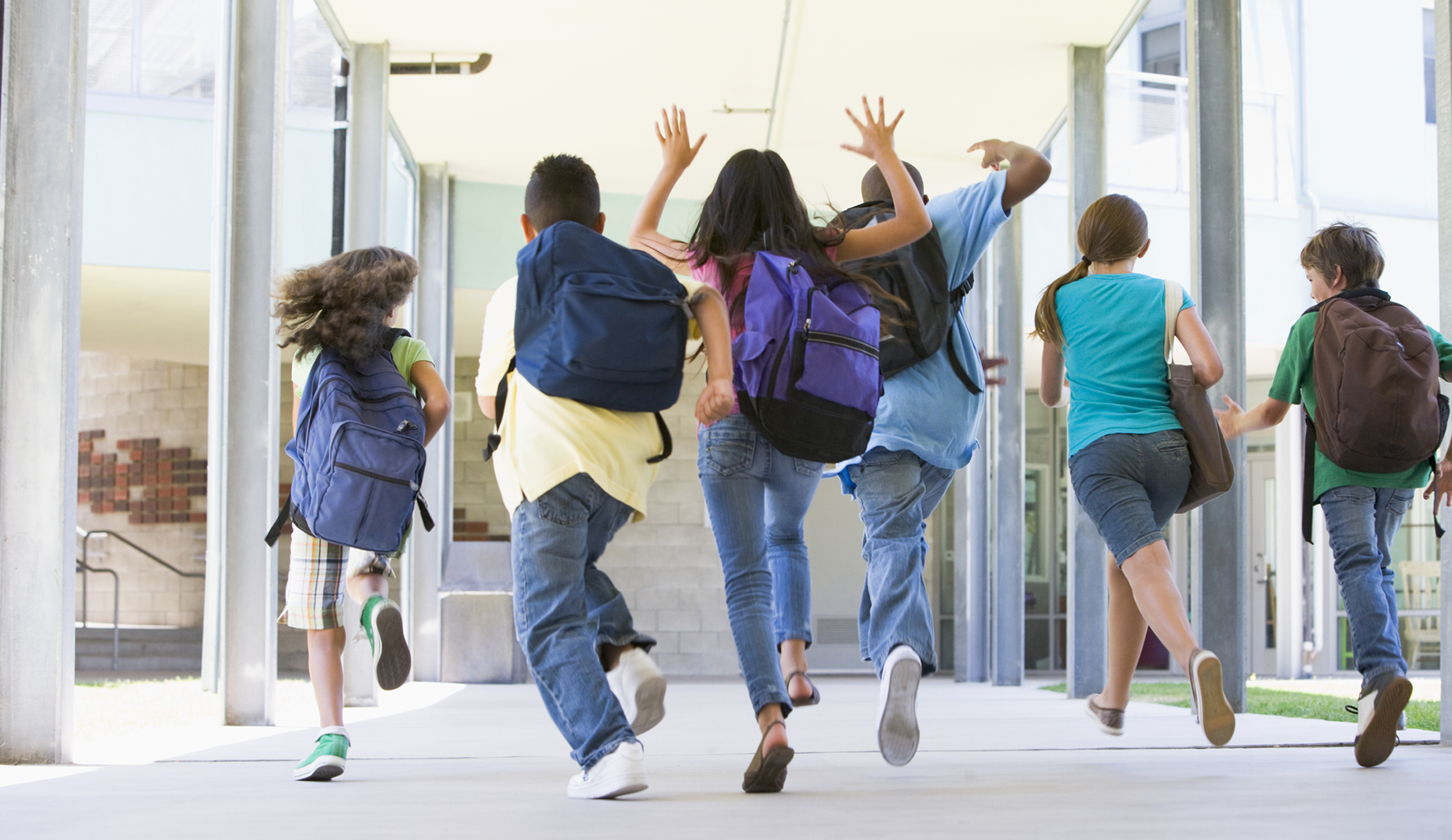 students with backpacks