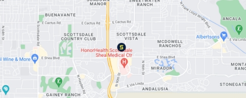 Image of scottsdale on map.