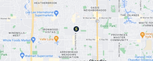 Image of uptown chandler on map.